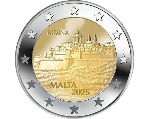 Мальта 2025 - 2 евро "Мдина"