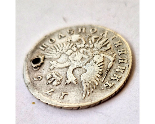 1 Полуполтинник 1756 год. МБ. ММД. Серебро. Монисто