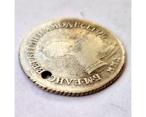 1 Полуполтинник 1756 год. МБ. ММД. Серебро. Монисто