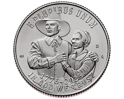 25 центов 2026 - 250 лет США. Мэйфлауэрское соглашение №1, D