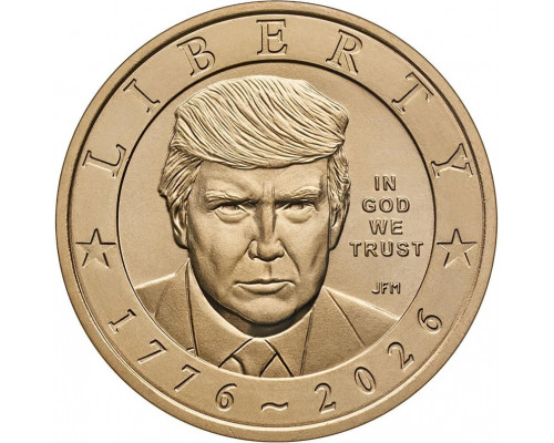 1 доллар 2026 - 250 лет независимости США. Дональд Трамп, D