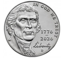 5 центов 2026 - 250 лет независимости США №4, D