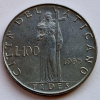 Ватикан 1955 - 100 лир